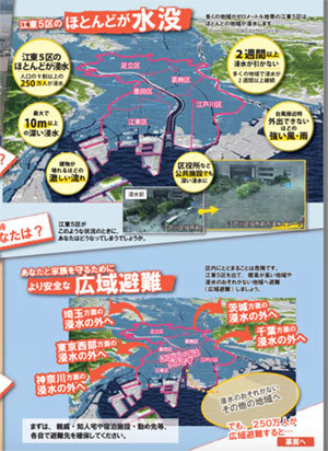 江東5区の被害と広域避難のイメージ