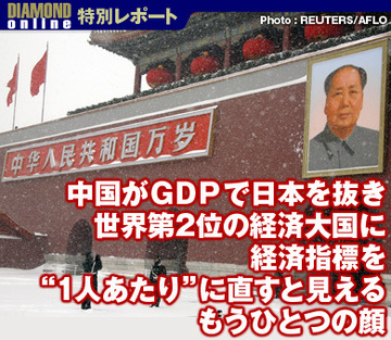 中国がＧＤＰで日本を抜き世界第2位の経済大国に経済指標を“1人あたり”に直すと見える、もうひとつの顔