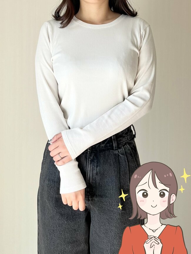 すぽんと着るだけでコーデが完成！しまむらの「1639円トップス」お尻が隠れる長さで体型カバーもバッチリ！