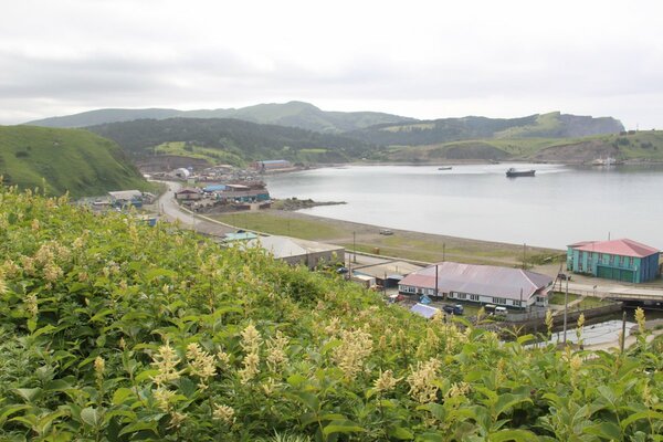 得能宏がソ連軍の軍艦を目撃した色丹島の天然の良港・斜古丹湾（2019年）