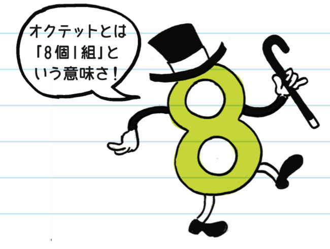 オクテットのイラスト『14歳からの化学』より