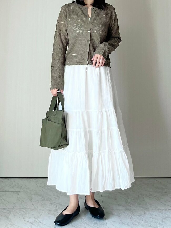 「全色欲しいです」GUの“大人かわいいカーディガン”夏までたっぷり着回せてコスパいい！「透け感が可愛い」「スカートにもパンツにも合わせやすい」