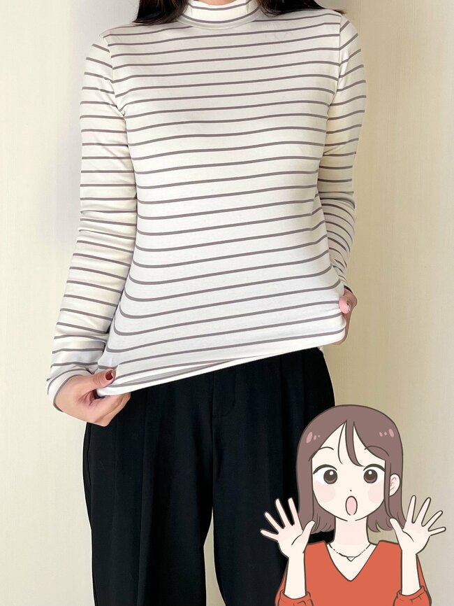 「ほぼ毎日着ています」無印良品の“1490円トップス”首元まで暖かいし、ビヨーンと伸びて着心地バツグン！「毎年の必需品」「色違いで2枚目の購入」