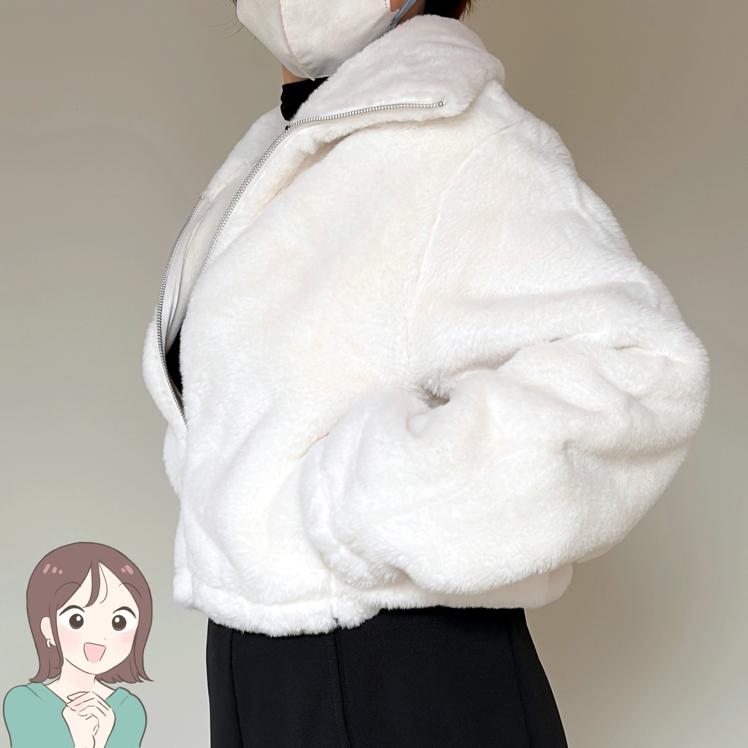 「マフラーいらずで暖かい」GUの“ふわもこアウター”ころんとしたシルエットが可愛すぎる!「これ一着で、ほかほかする」「暴風の中でも風が入ってこない」