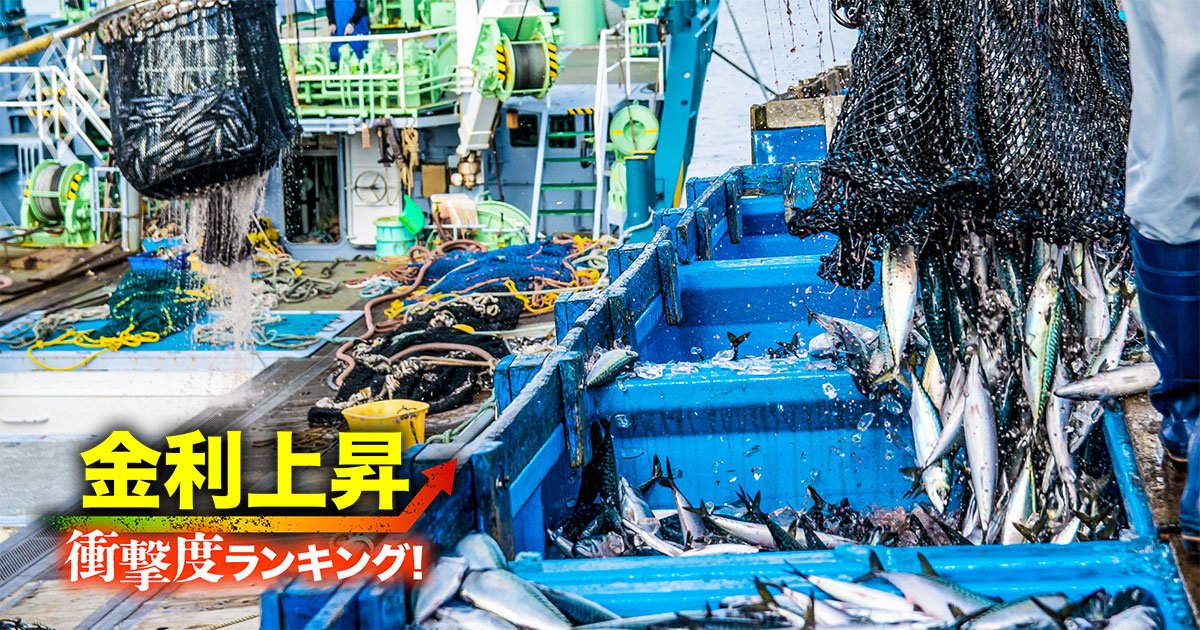 【水産・農林5社】金利上昇で苦しくなる「衝撃度」ランキング！4位ホクト、3位ニッスイ、1位は？