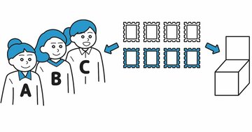 【最強の知的トレーニング!】顔に貼られた2枚の切手の色がわかるか?