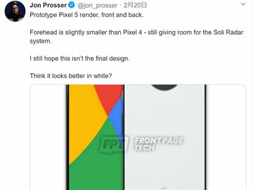 グーグルPixel 5レンダリング画像リーク