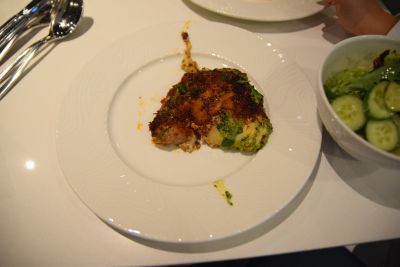 筆者が「センチュリオン・ラウンジ」でとった食べ物