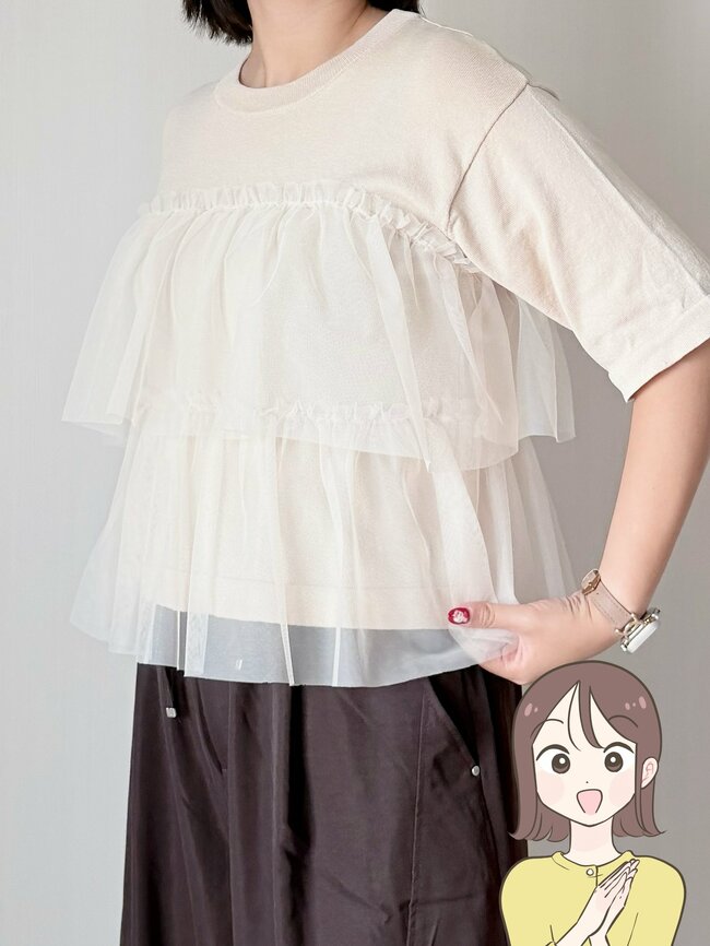 しまむらとは思えないオシャレさ…!1639円の「着痩せアイテム」上半身をふんわりカバーできて大当たりです!《購入レビュー》