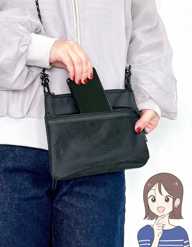 330円とは思えない…！ダイソー姉妹店の「おしゃれショルダーバッグ」ポーチとしても使えるから、毎日手放せない！