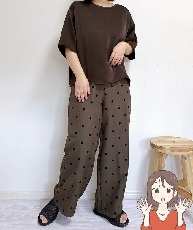 【しまむら】1枚でパッとあか抜ける！1639円「大人かわいいワイドパンツ」着心地が楽ちんで体型カバーもばっちり！《購入レビュー》