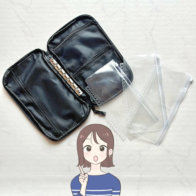 お薬手帳と薬120錠が入った…!3COINSの「ポケットたくさんポーチ」通院グッズ入れにちょうどいい!《購入レビュー》