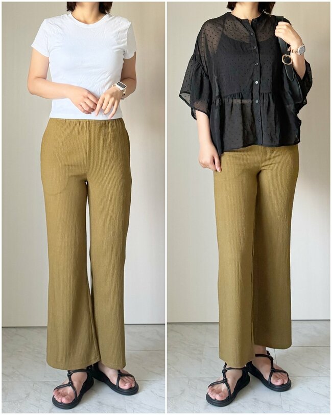 【しまむら】しめつけ感ゼロで楽ちん！1089円の「ビヨーンと伸びるパンツ」脚がすらっと見えて最高《購入レビュー》