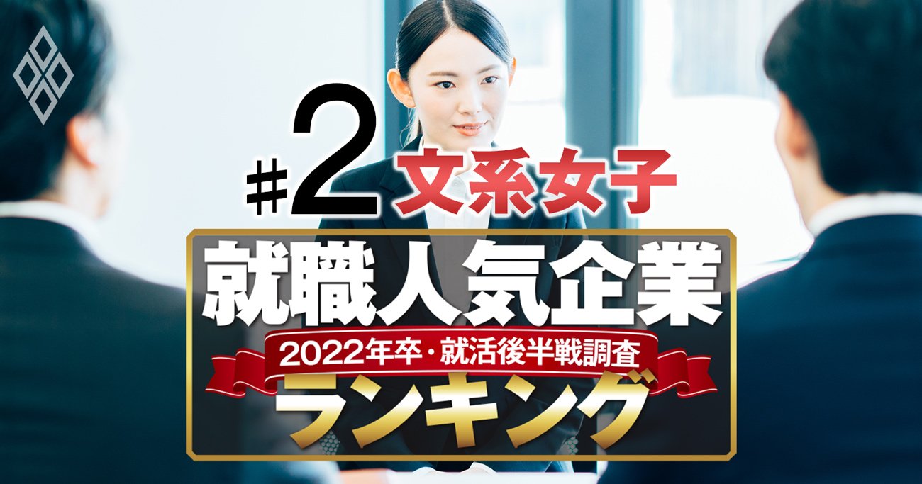 就職人気企業ランキング22年卒後半戦【文系女子ベスト150】2位伊藤忠、1位は？