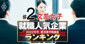 就職人気企業ランキング22年卒後半戦【文系女子ベスト150】2位伊藤忠、1位は？