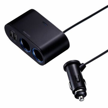 車のアクセサリーソケットを2口に増設できる増設ソケット