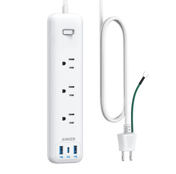 Anker、スマホにも家電にも使えるUSB PD対応Type-C端子付き電源タップ「Anker PowerPort Strip」