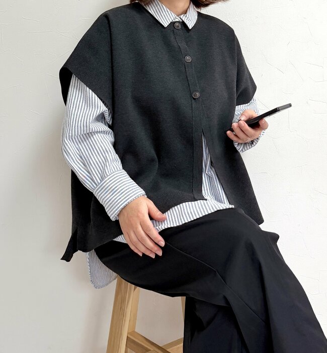 すぽんと着るだけで体型カバー!しまむらの「ゆるっとトップス」高級感たっぷりでコスパ最強…!今から冬まで大活躍します《購入レビュー》