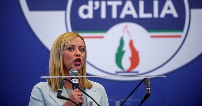 「イタリアの同胞（FDI）」党首のジョルジャ・メローニ氏