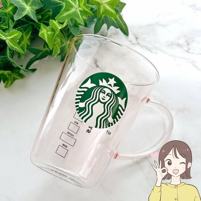 「一目見て気に入りました」スタバの“お店のカップみたいなグラス”ほんのりピンクで可愛すぎる！「ほんとにいいです」「軽くて持ちやすい」