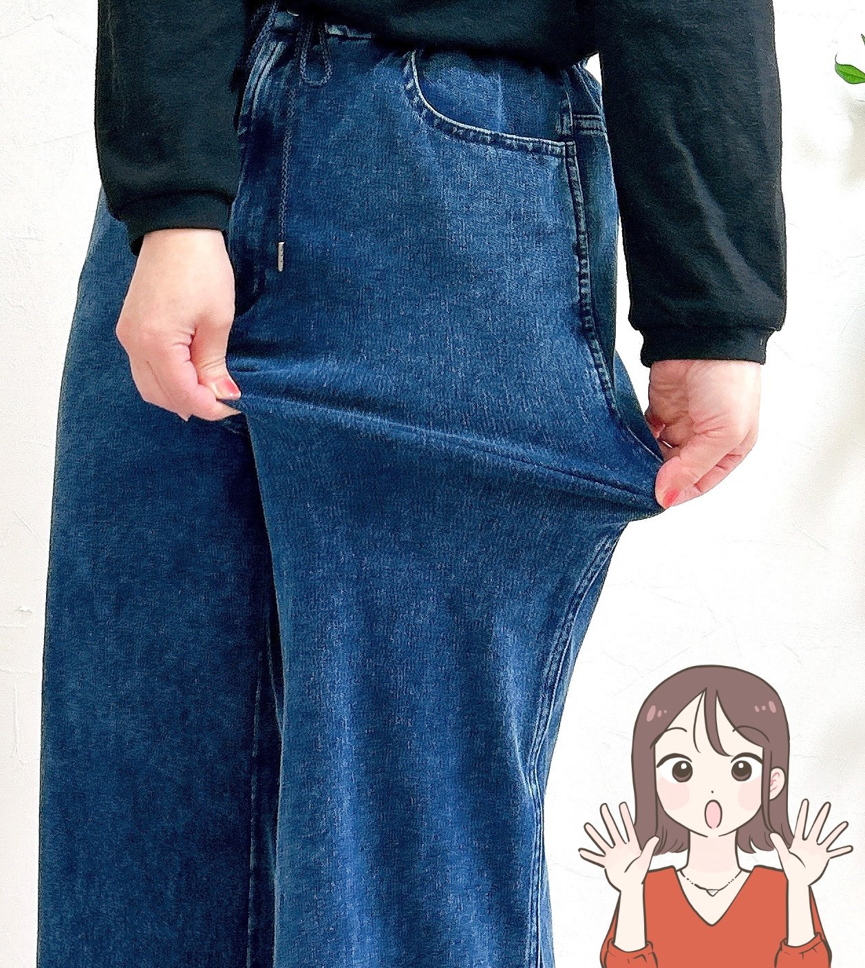 もう他のデニムに戻れない…！ワークマンの“びよ～んと伸びるワイドパンツ”が楽ちんすぎる！「3着買いました」「綺麗なシルエット」