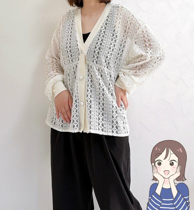 【しまむら】サッと羽織るだけで可愛い!1639円の「華奢見えカーディガン」季節の変わり目にちょうどいい!《購入レビュー》