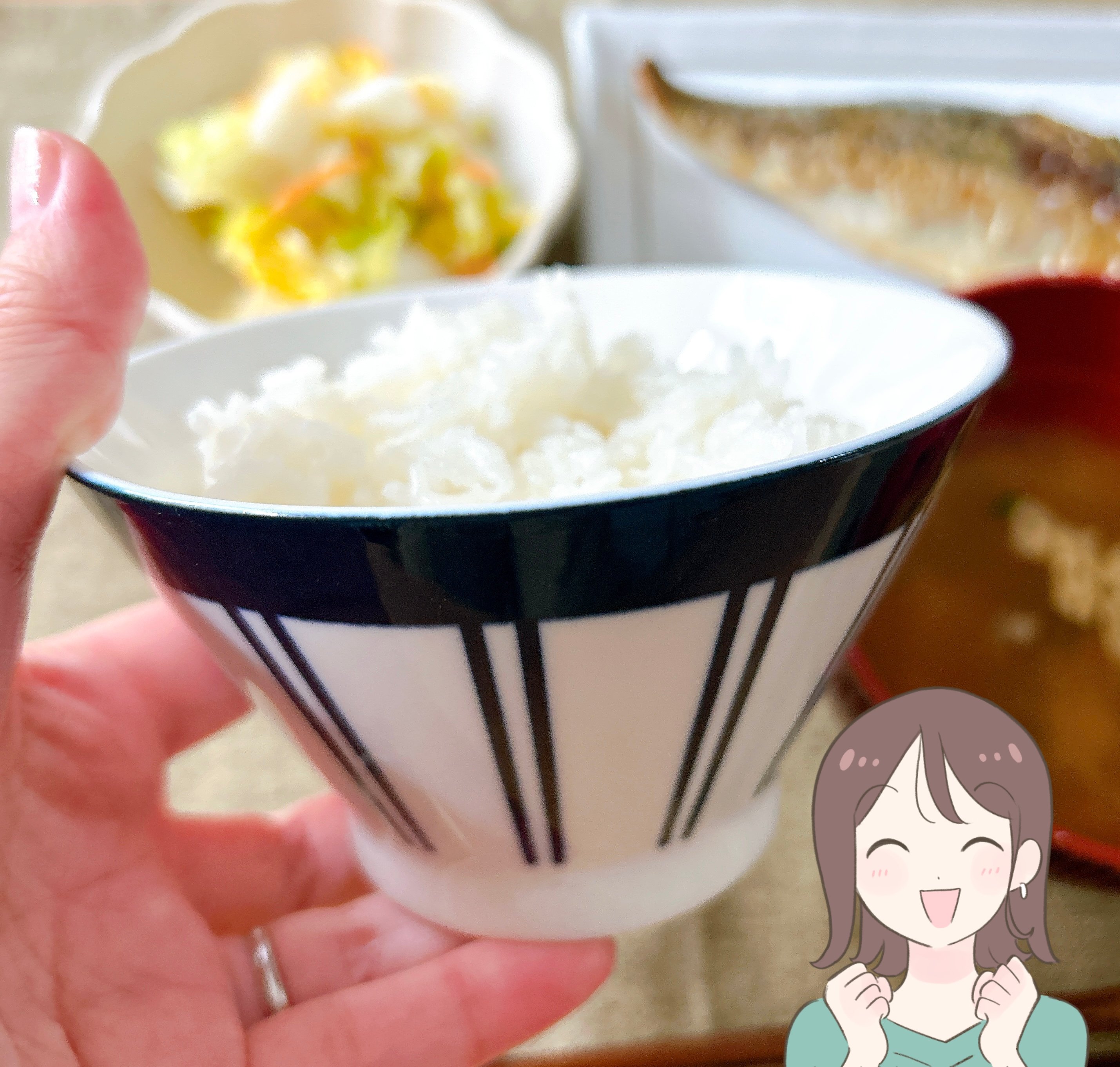 全種類買って正解でした!セリアの「昭和レトロなお茶碗」定食屋さんみたいでテンションが上がります!