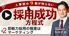 即戦力採用の極意とは?人材獲得競争は「マーケティング」で勝つ!【ビズリーチ多田洋祐氏・動画】