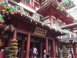 新年のチャイナタウンにある寺院