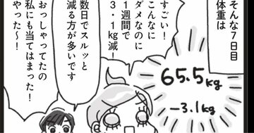 68キロ女性が1週間で3キロ減！揚げ物・糖質・お菓子・お酒も我慢しない「三日坊主ダイエット」の効果
