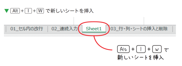 エクセルは、0.5秒でシートの挿入・削除ができる