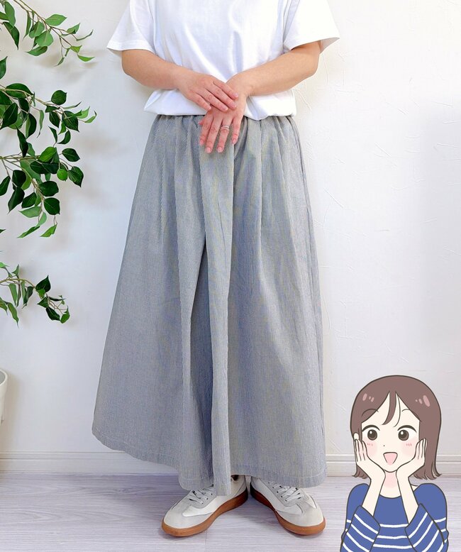 「即買いしました」無印良品の“スカートみたいなパンツ”が体型カバーできて楽ちん！「これからヘビロテ」「上品で可愛く見えます」