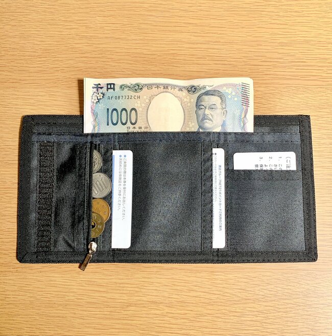 カードや診察券が28枚も入った…！セリアで見つけた「ぺたんこ財布」ガバッと開いて使いやすい！《購入レビュー》