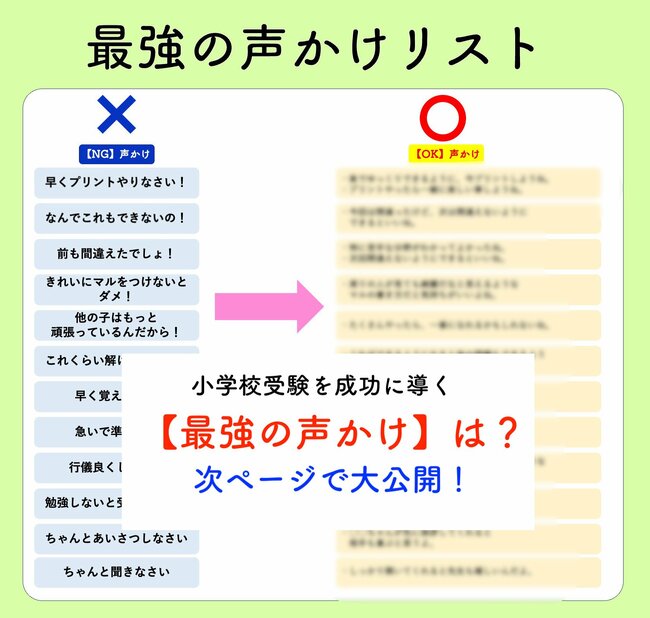 小学校受験で「合格する子」の親が必ずやっている“声かけ・言い換え”リスト