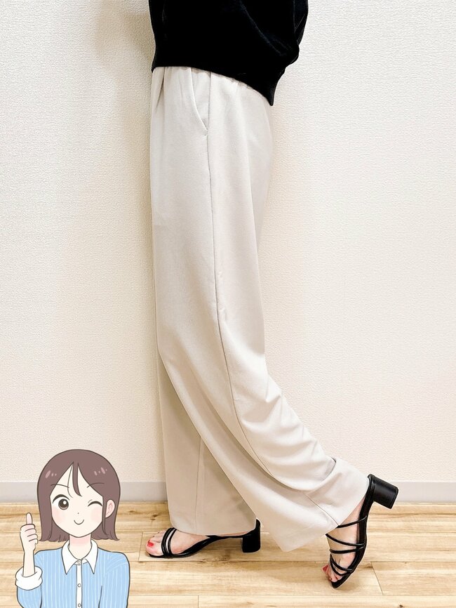 「あまりにも良すぎて2着目です」グローバルワークの“楽ちんワイドパンツ”どこから見てもシルエットが美しい！「何枚あっても便利」「買って正解でした」