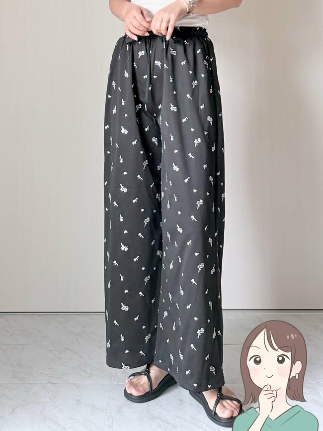 【しまむら】ジャージみたいで楽ちん！1639円の「高見えワイドパンツ」脚長効果もバツグンです！《購入レビュー》