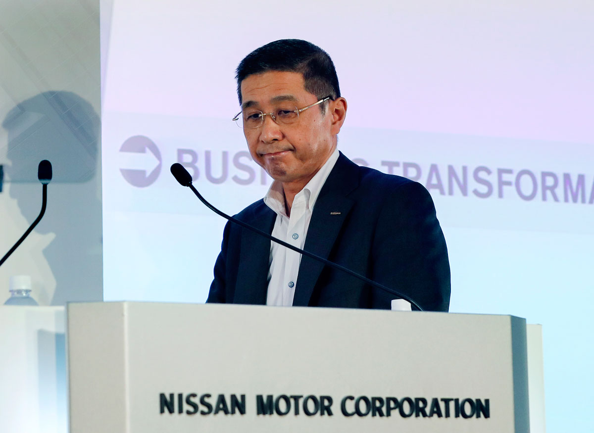 トヨタと日産の決算は、明暗がくっきりと分かれた。写真は日産自動車の西川広人社長