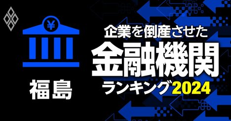 企業を倒産させた金融機関ランキング【福島】7位福島県商工信組、3位大東銀行、1位は？