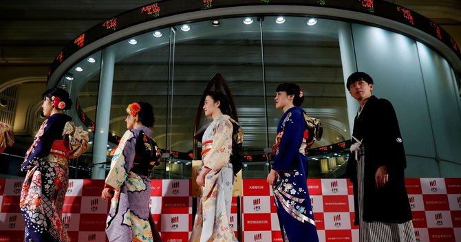 新年初日の東京株式市場