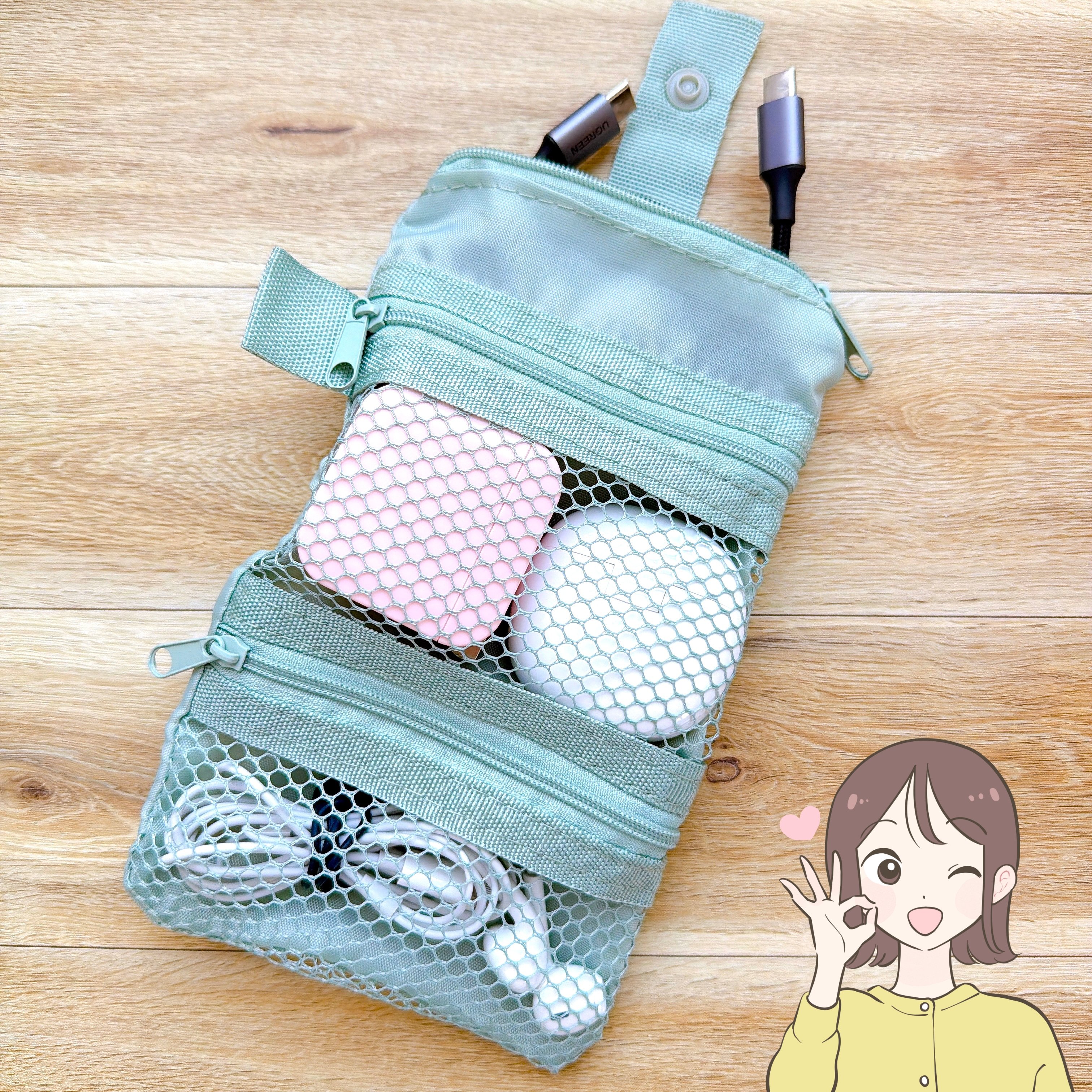 ミニ財布代わりになるじゃん…！セリア新作の「天才ポーチ」かわいくて全色まとめ買いしちゃった！