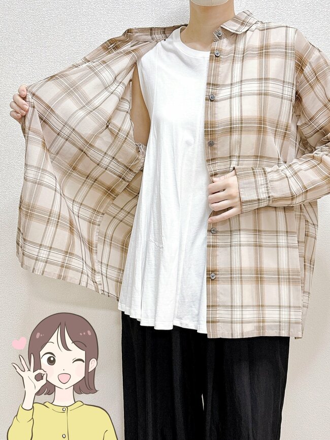 サッと羽織るだけでカワイイ！無印良品の“ふんわりシャツ”お尻まですっぽり隠せて優秀！「色違いも購入したい」「コスパ優秀な商品です」《購入レビュー》