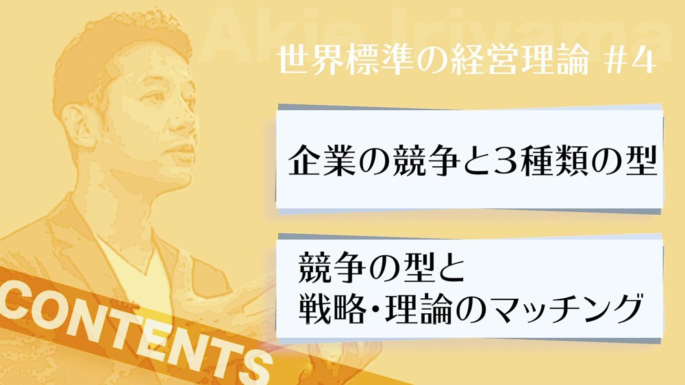 【入山章栄・解説動画】SCP対RBV、および競争の型