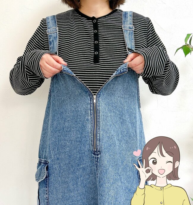 【しまむら】すぽんと着るだけでかわいい！2420円の「着痩せジャンスカ」まるっと体型カバーできて楽ちん！