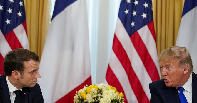 トランプ米大統領とマクロン仏大統領