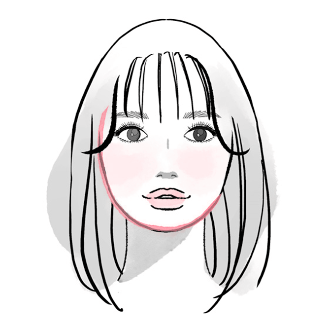 丸顔に似合う前髪の基本とは?
