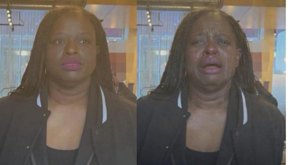 国土安全保障省のクリスティー・ノーム長官が自身のXに投稿した画像（左）（同氏Xより）、ホワイトハウスの公式Xアカウントに投稿された画像（右）（ホワイトハウス公式Xより）