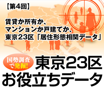賃貸か所有か、マンションか戸建てか、東京23区「居住形態相関データ」
