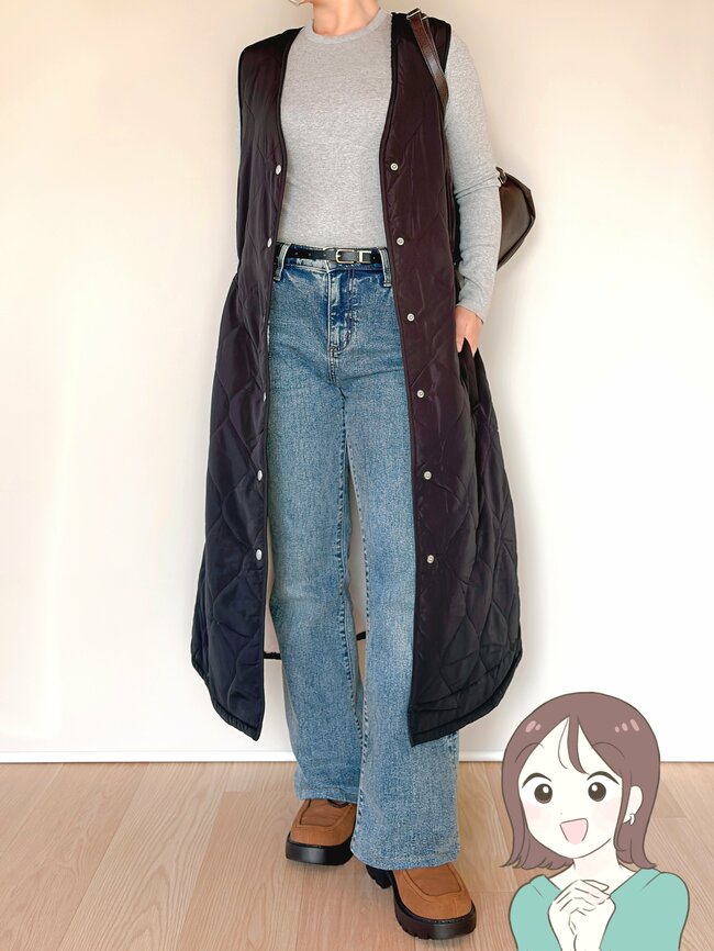 毛布を着てるみたい!しまむらの“2420円ジャンパースカート”羽織るだけでポカポカだから寒い日に手放せない!