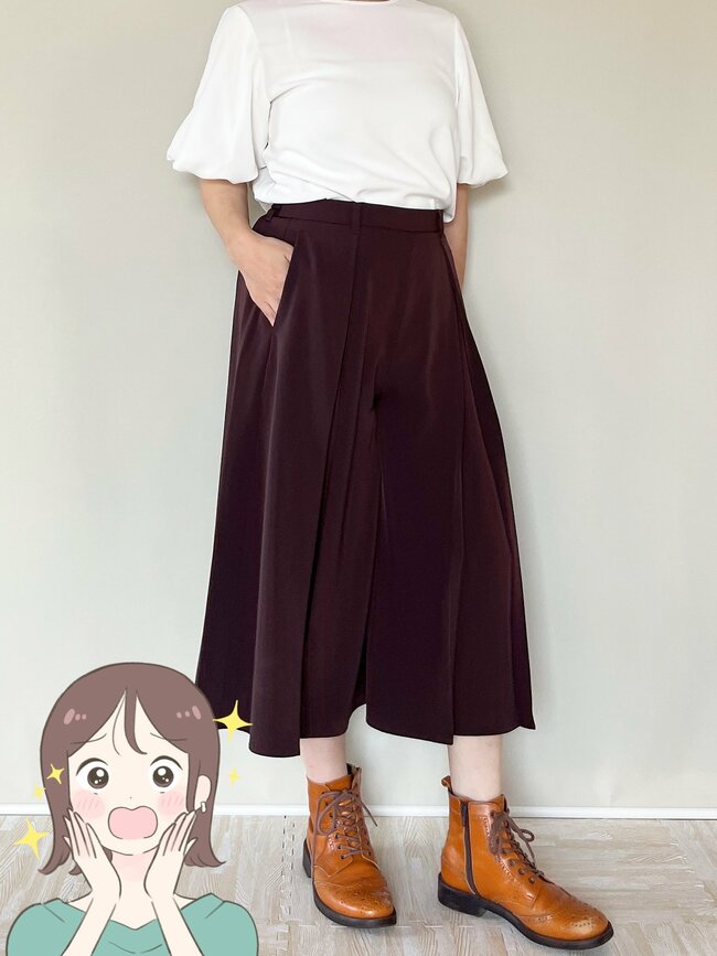 【GU値下げ品】ふんわり感がカワイイ！シルエットが綺麗な“スカートみたいなパンツ”2990円→1990円はコスパ抜群じゃん！「低身長でもスッキリ」「職場にヘビロテ」