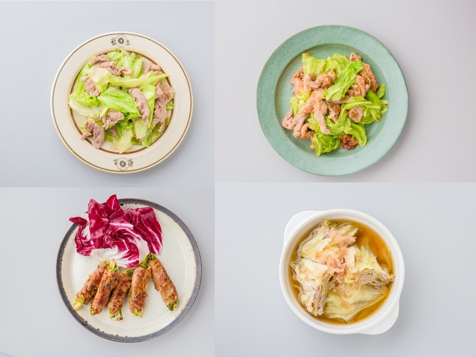 豚こまとキャベツという2つの食材だけで、4種類ものレシピが作れる！©Tamon Matsuzono（「てんきち母ちゃんのはじめての自炊練習帖」より）
